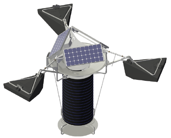 an image drawing of a SolarBee® SB Series Solar Powered Mixer / Circulator