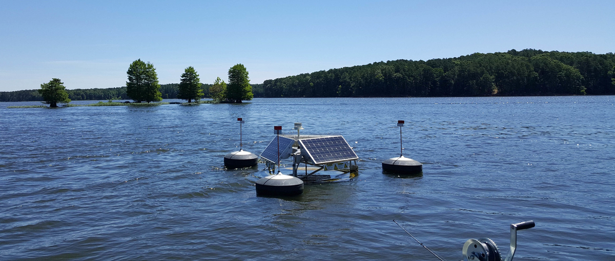 SolarBee® Lake Circulator deployed in a lake