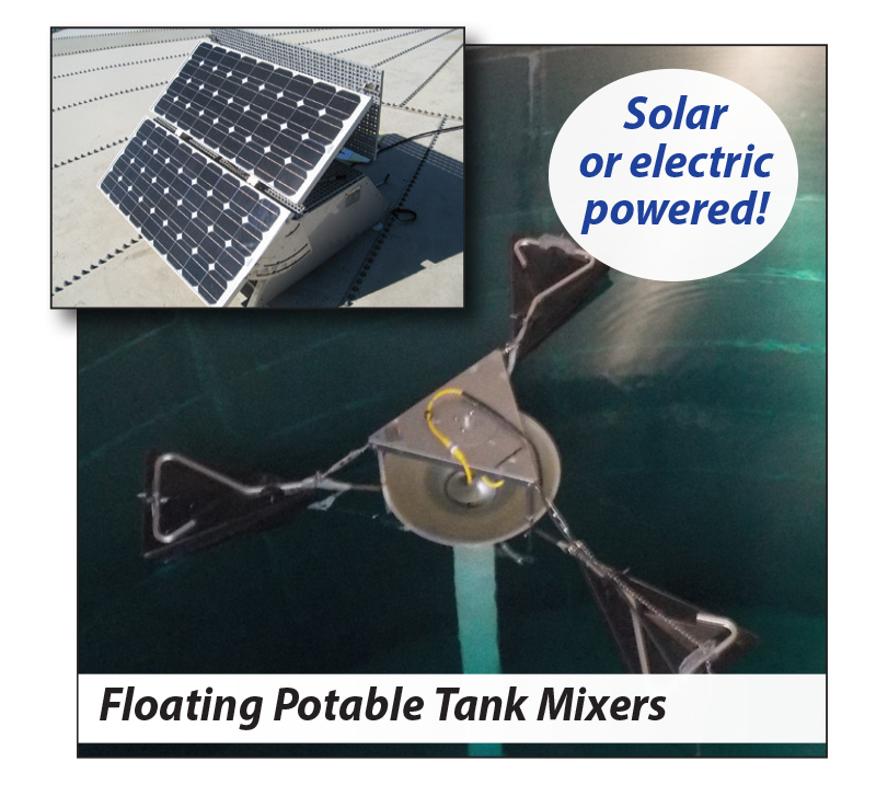 image showing the solarbee potable water tank mixer