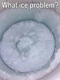 image meme ice in potable water storage tank "What ice problem?"